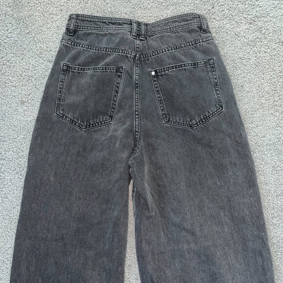 & DENIM for H&M BALLOON FIT BARREL ULTRA HIGH WAIST FADED BLACK JEANS - EUC - 4 - Picture 6 of 9